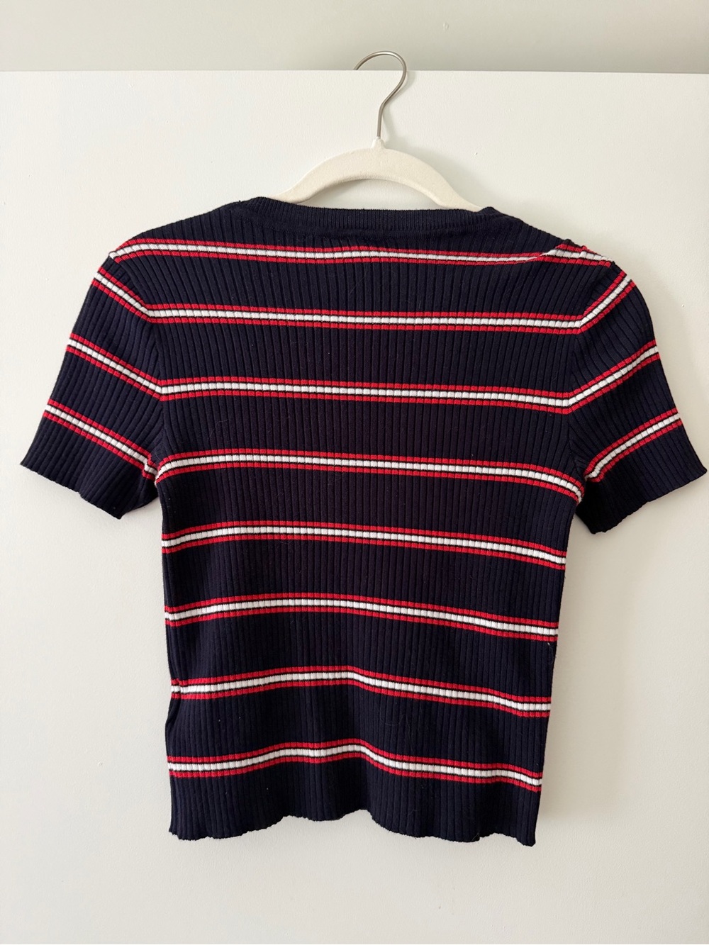 H&M Navy Short-Sleeve Ribbed Tee - Picture 2 of 3